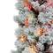 7.5ft. Pre-Lit Flocked Portland Pine Artificial Pencil Tree, Multicolor Lights